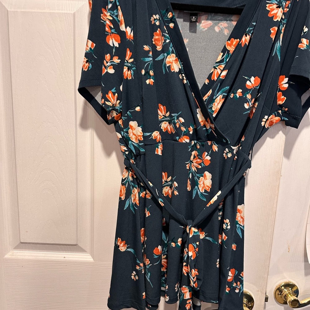 Torrid Dark Green Floral Shirt